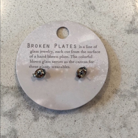 Glassblown Large Circle Stud Earrings - Picture 9 of 11